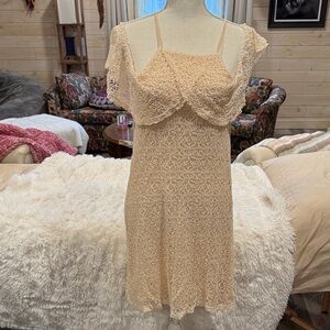 Paper Crane Lace Chemise in Cream